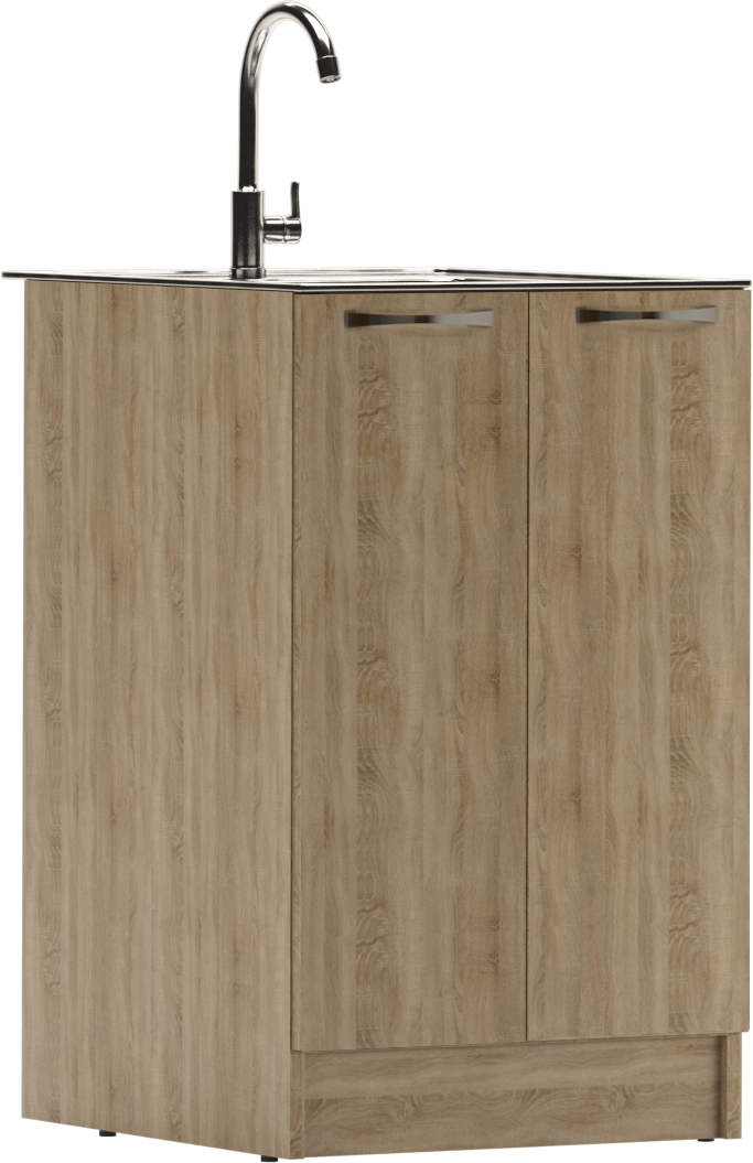 Тумба под нержавеющую мойку 60х50 Дуб Сонома