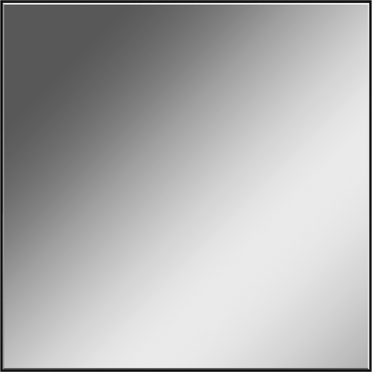 Зеркало Корсика 800х800 черн. алюм. (Corsica) без подсветки Sansa