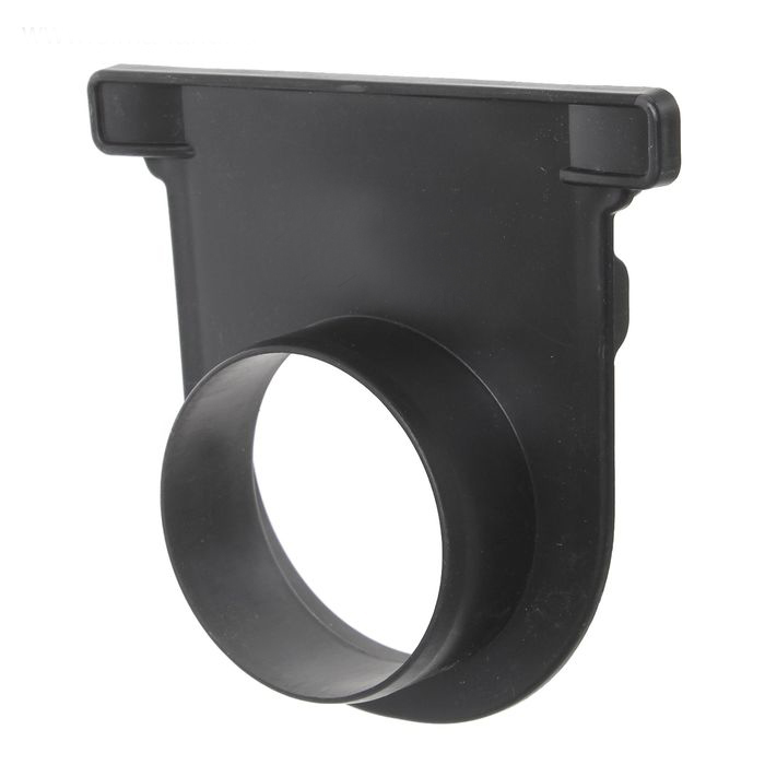 Торцевая заглушка канала 110 с отводом (чёрная) 0,142х0,130х0,042м