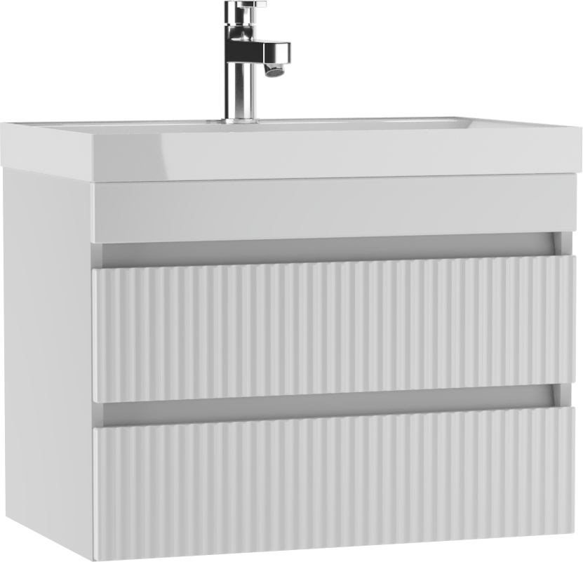 Тумба подвесная Айсберг Бриз с двумя ящиками В2 (ум.UNIT 70) 