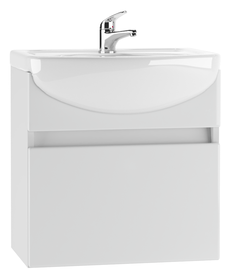 Тумба подвесная под умывальник "Исеть 55" Классик с одним ящиком В1  АЙСБЕРГ