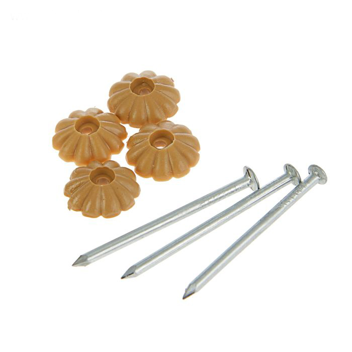 Гвоздь с декор. шляпкой (светло-коричневая) (80 шт) - пакет Tech-Krep106223