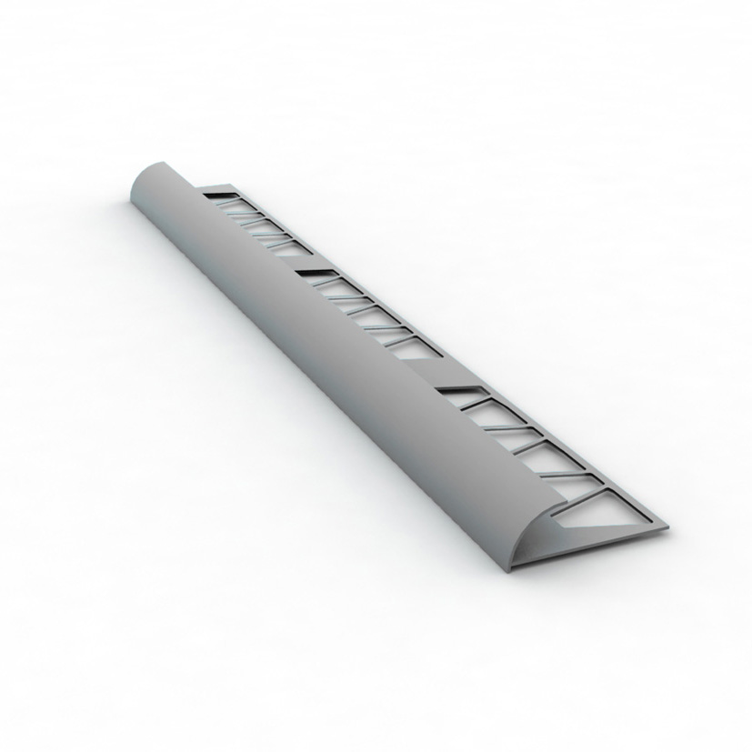 Раскладка под плитку 9-10мм наружная 2,5м светло-серая (25шт)