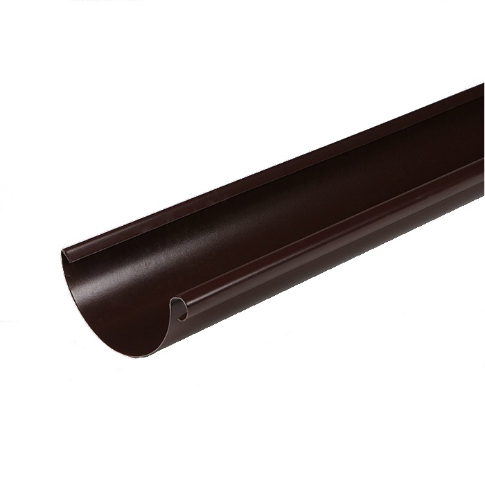 Желоб полукруглый Optima, 125мм, 3м, шоколад RAL8017