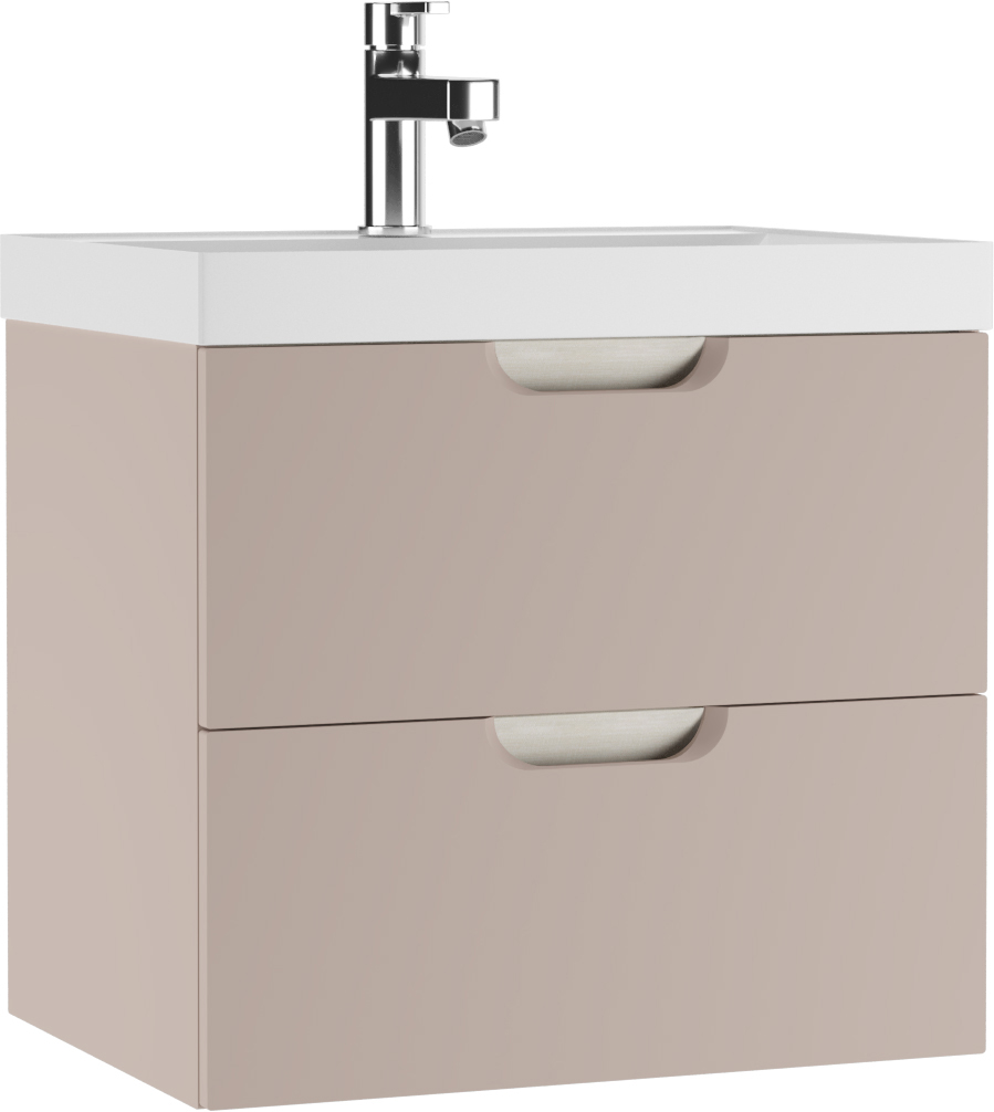 Тумба подвесная под умывальник "ЮНИТ 60" (Unit) Дюна (Dune) Латте В2 Домино