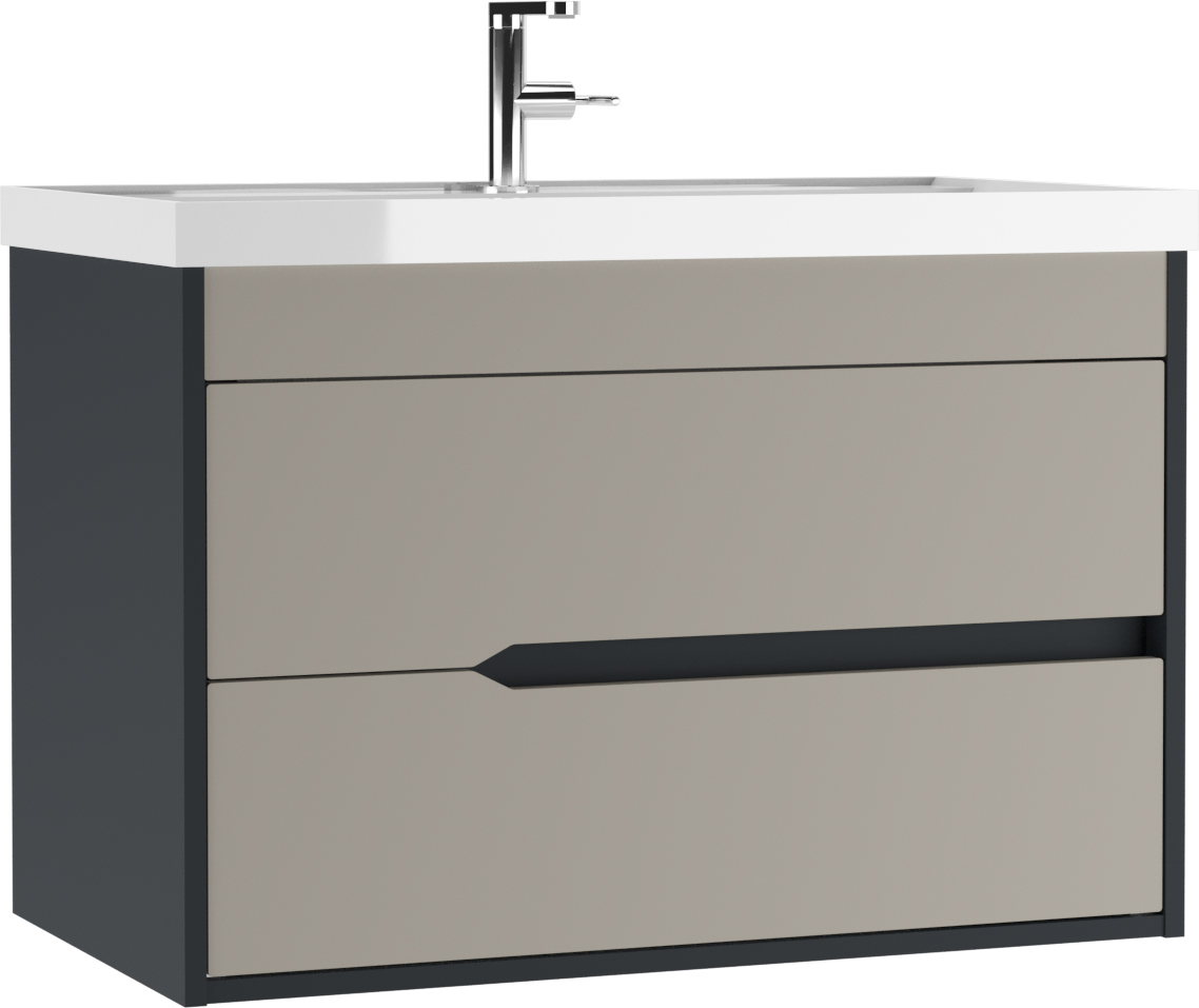 Тумба Домино Karat Серый тауп В2, подвесная (ум.Unit 80)