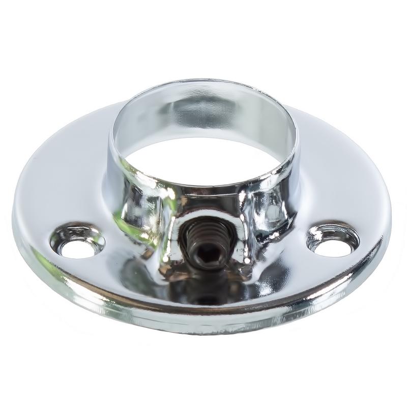 Держатель для трубы 25 мм с фиксатором, хром (2 шт)-пакет Tech-Krep