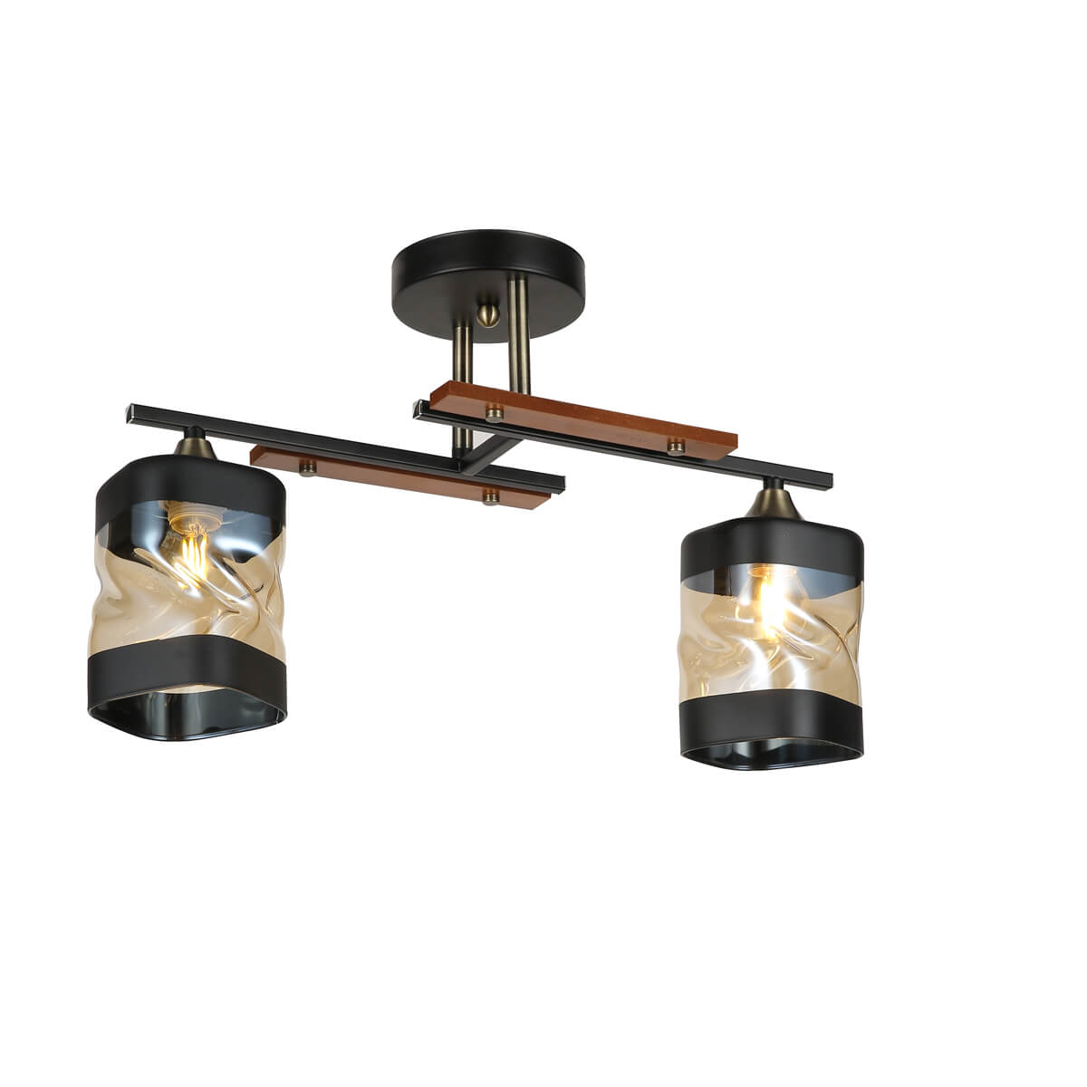 Люстра потолочная  HIPER H183-2 Black 2x60Вт E27