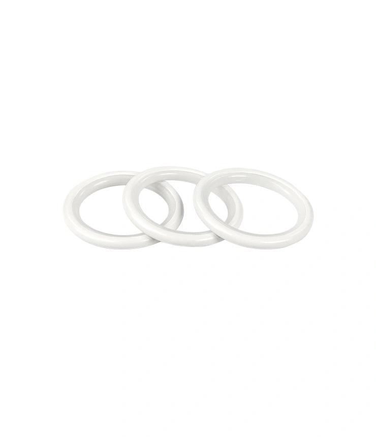 Кольцо с пластик.вставкой d19_16мм белый_матовый
