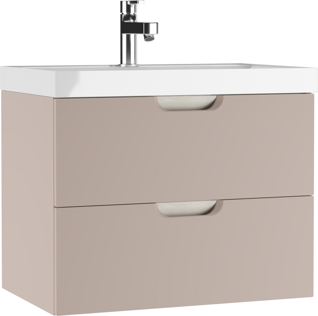 Тумба подвесная под умывальник "ЮНИТ 70" (Unit) Дюна (Dune) Латте В2 Домино