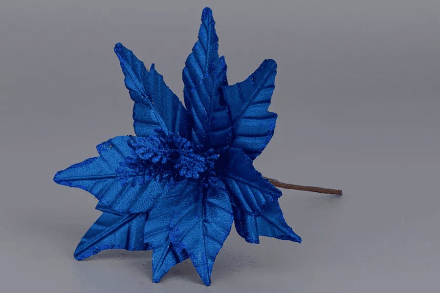 Nabor_ukrasheniy_Puansettia_siniy_d20sm_h20sm_2