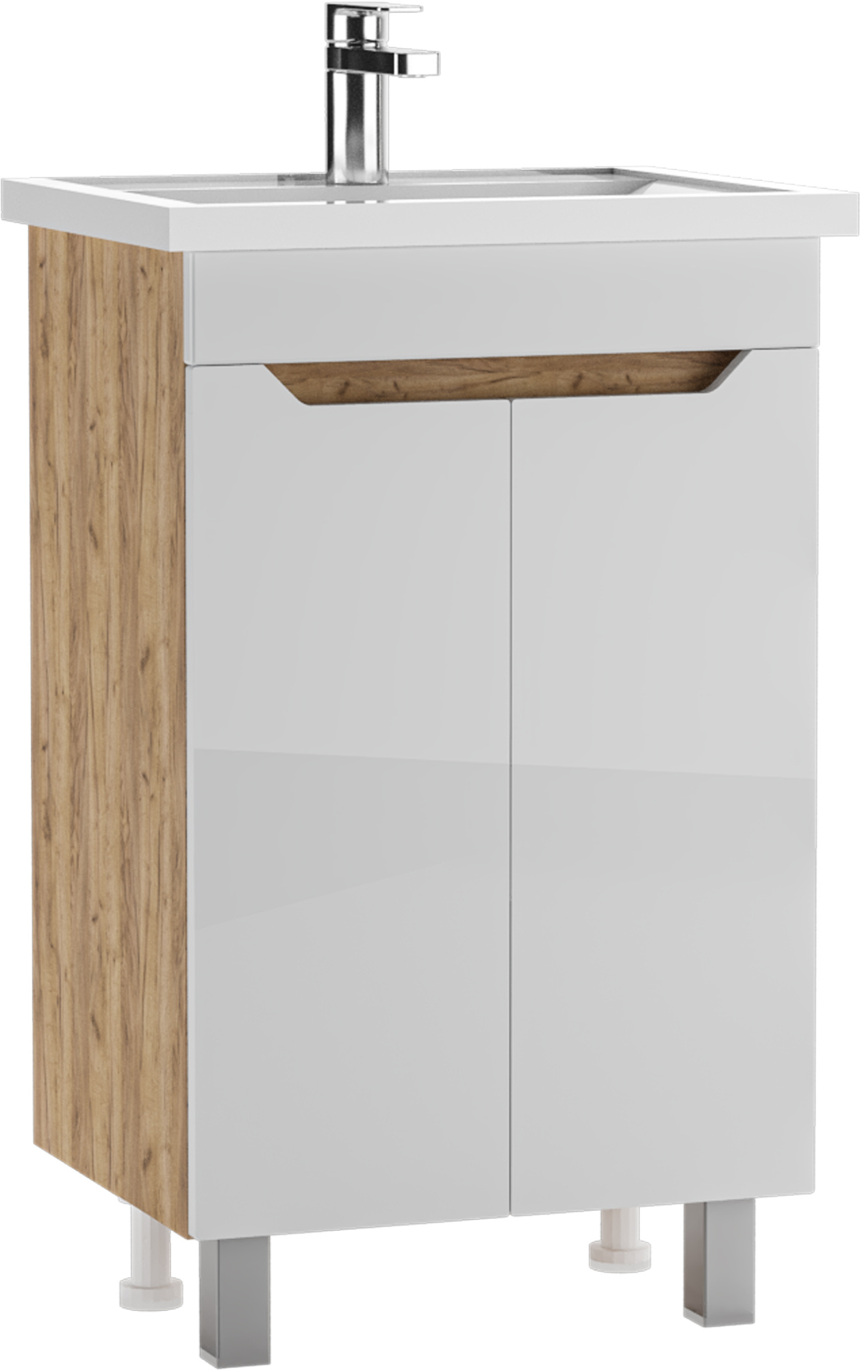 Тумба под умывальник "ТОНИ 50" (Tony) Мечта без ящика Дуб Сонома АЙСБЕРГ