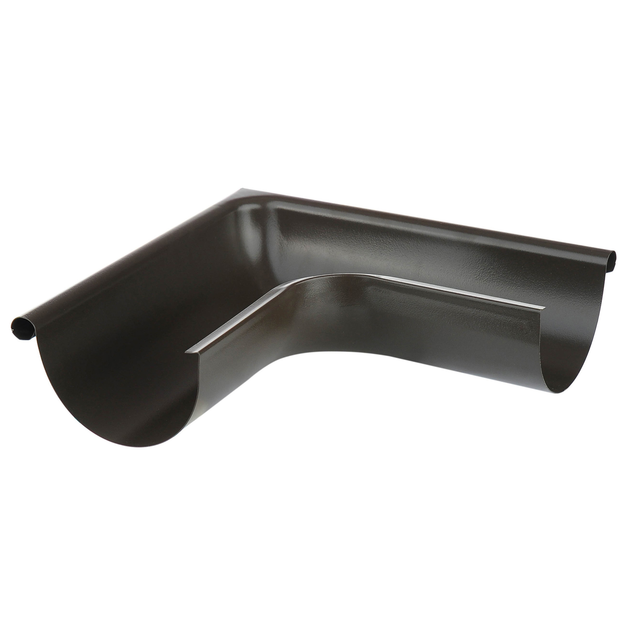 Угол желоба внешний Optima 90гр, 125мм шоколад RAL8017