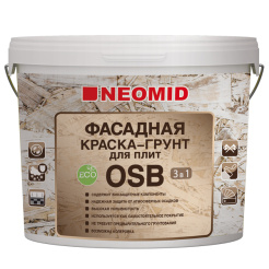 Грунт-Краска фасадная для плит OSB 3в1 Неомид 1кг
