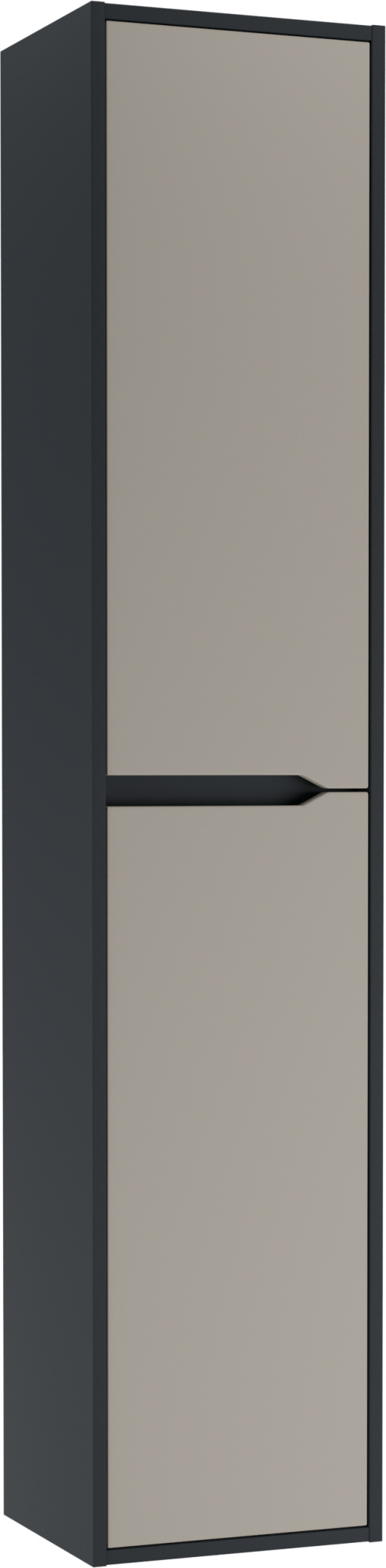 Пенал подвесной Домино Karat 35 Серый тауп правый